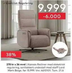 Skeidar Kansas Recliner tilbud