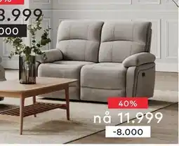 Skeidar Denver 2-seter recliner elektrisk tilbud