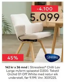 Skeidar Stressless Chilli Lav tilbud