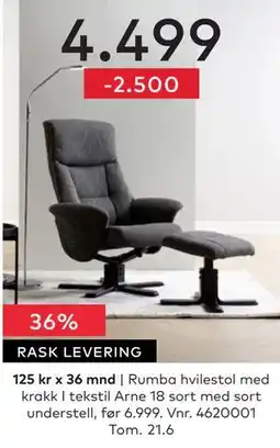 Skeidar Rumba hvilestol tilbud