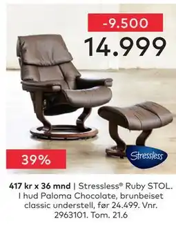 Skeidar Stressless Ruby STOL tilbud