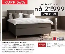 Skeidar SENSITIVE 400 KONTINENTAL tilbud