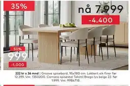 Skeidar Groove spisebord tilbud