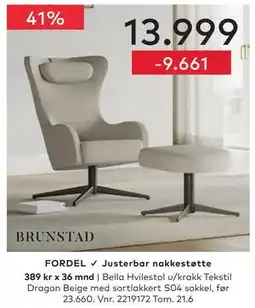 Skeidar Bella Hvilestol u/krakk tilbud