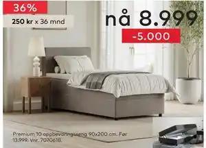 Skeidar Premium 10 oppbevaringsseng tilbud