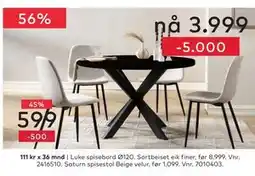 Skeidar Luke spisebord tilbud