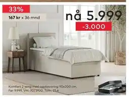Skeidar Komfort 2 seng tilbud