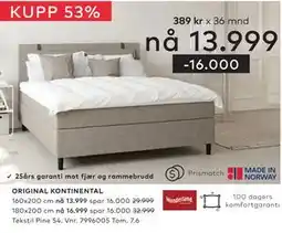 Skeidar ORIGINAL KONTINENTAL tilbud