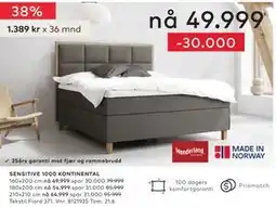 Skeidar SENSITIVE 1000 KONTINENTAL tilbud