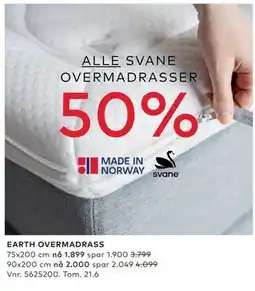 Skeidar EARTH OVERMADRASS tilbud