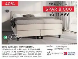 Skeidar OPAL JUBILEUM KONTINENTAL tilbud