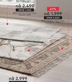 Skeidar Jaipur teppe tilbud