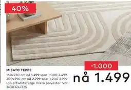 Skeidar MISATO TEPPE tilbud