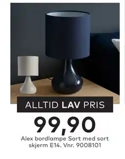 Skeidar Alex bordlampe tilbud