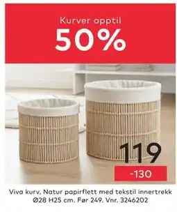 Skeidar Viva kurv tilbud