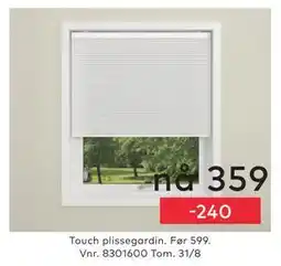 Skeidar Touch plissegardin tilbud