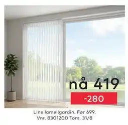 Skeidar Line lamellgardin tilbud