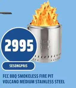 Coop Obs FCC BBQ SMOKELESS FIRE PIT VOLCANO MEDIUM STAINLESS STEEL tilbud