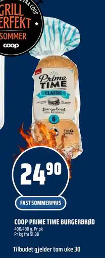 Coop Obs COOP PRIME TIME BURGERBRØD tilbud