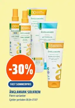Coop Obs ÄNGLAMARK SOLKREM tilbud