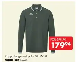 Sparkjøp Kappa langermet polo tilbud