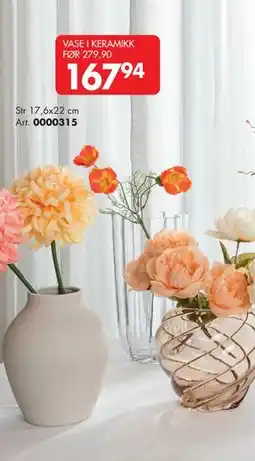 Sparkjøp VASE I KERAMIKK tilbud