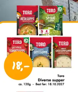 Havaristen TORO Diverse supper tilbud
