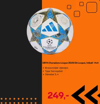 Uefa champions league 2025/26 league, fotball - hvit