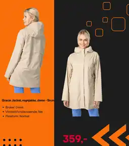 XXL Sport Gracie jacket, regnjakke, dame - brun tilbud