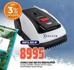Obs Bygg ECOVACS Goat 800 rtk robotklipper tilbud