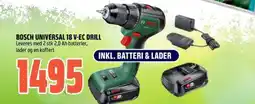 Obs Bygg BOSCH Universal 18 v-ec drill tilbud