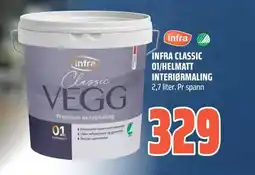 Obs Bygg INFRA Classic 01/helmatt interiørmaling tilbud