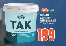 Obs Bygg INFRA Tak 02/helmatt interiørmaling tilbud