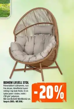 Obs Bygg Bohem lifjell stol tilbud