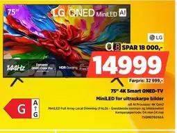 POWER Lg 75" 4k smart qned-tv miniled for ultraskarpe bilder tilbud