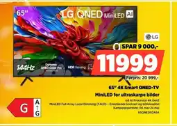 POWER LG 65" 4K Smart QNED-TV MiniLED for ultraskarpe bilder tilbud