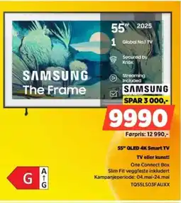 POWER Samsung 55" qled 4k smart tv tv eller kunst! tilbud