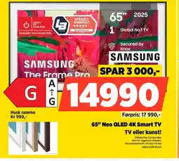 POWER Samsung 65" neo qled 4k smart tv tv eller kunst! tilbud