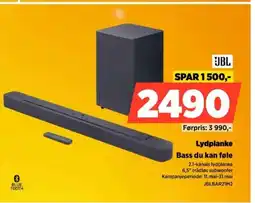 POWER JBL Lydplanke Bass du kan føle tilbud