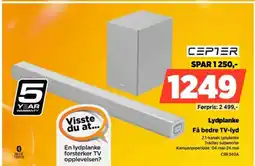 POWER CEPTER Lydplanke Få bedre TV-lyd tilbud