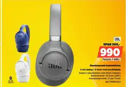 POWER JBL Støydempende hodetelefoner 5 min lading 5 timer med musikkglede tilbud
