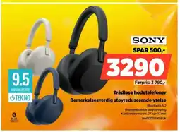 POWER Sony trådløse hodetelefoner bemerkelsesverdig støyreduserende ytelse tilbud