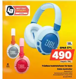 POWER JBL Trådløse hodetelefoner for barn Enkle kontroller tilbud
