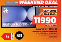 POWER Samsung galaxy tab s10+ 5g 256 gb drevet av galaxy al-funksjoner tilbud