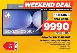 POWER SAMSUNG Galaxy Tab S10+ Wi-Fi 256 GB Drevet av Galaxy Al-funksjoner tilbud