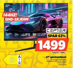 POWER CEPTER 27" gamingskjerm tilbud