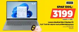 POWER Lenovo Lenovo IdeaPad Slim 3 Bærbar PC 15,6" Full HD-skjerm med personvernkamera tilbud
