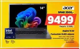 POWER Acer aspire 14 al fantastisk oled-skjerm tilbud