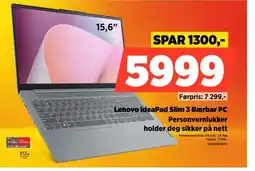 POWER Lenovo IdeaPad Slim 3 Bærbar PC Personvernlukker holder deg sikker på nett tilbud