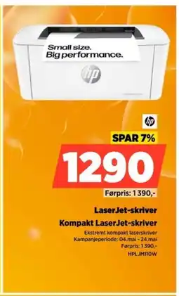 POWER LaserJet-skriver Kompakt LaserJet-skriver tilbud